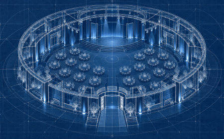 Isometric circular event venue blueprint (1)
